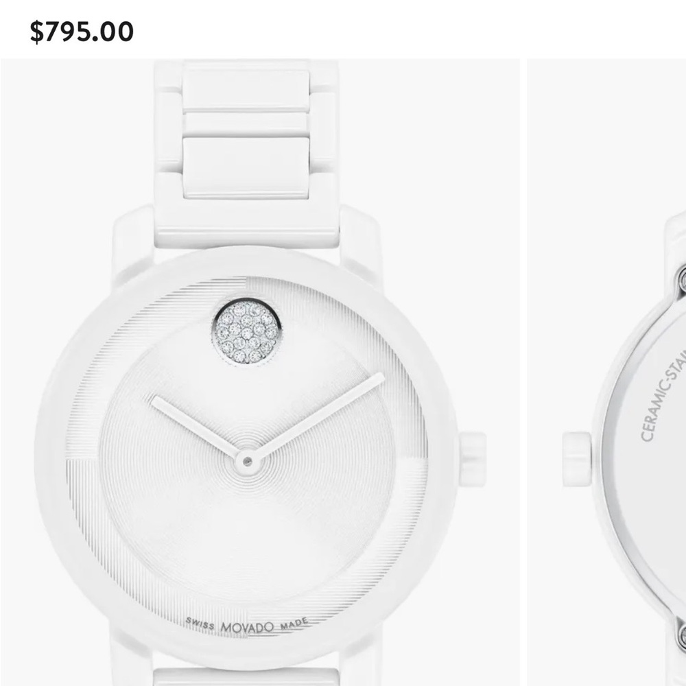 Like-new Movado Bold Evolution women’s ceramic watch. Worn twice looks new! - Picture 2 of 12